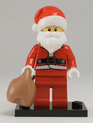 LEGO Santa, Series 8 (Complete Set with Stand and Accessories) (col08-10) set, 2012