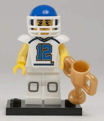 LEGO Football Player, Series 8 (Complete Set with Stand and Accessories) (col08-5) set, 2012