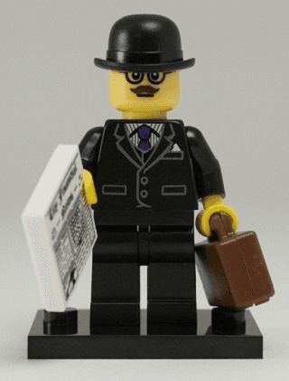 LEGO Businessman, Series 8 (Complete Set with Stand and Accessories) (col08-8) set, 2012