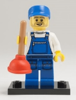 LEGO Plumber, Series 9 (Complete Set with Stand and Accessories) (col09-16) set, 2013