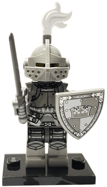 LEGO Heroic Knight, Series 9 (Complete Set with Stand and Accessories) (col09-4) set, 2013