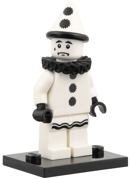 LEGO Sad Clown, Series 10 (Complete Set with Stand and Accessories) (col10-11) set, 2013