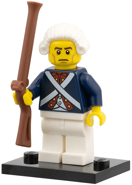 LEGO Revolutionary Soldier, Series 10 (Complete Set with Stand and Accessories) (col10-12) set, 2013