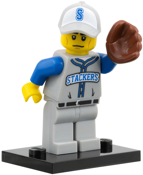 LEGO Baseball Fielder, Series 10 (Complete Set with Stand and Accessories) (col10-13) set, 2013