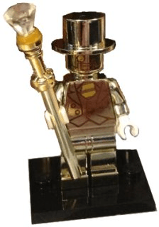 LEGO Mr. Gold, Series 10 (Complete Set with Stand and Accessories) (col10-17) set, 2013
