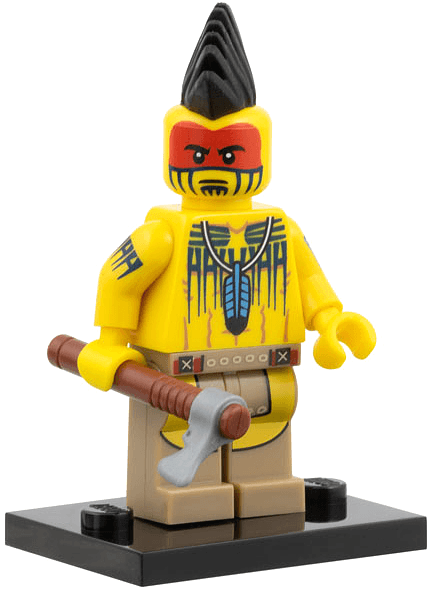 LEGO Tomahawk Warrior, Series 10 (Complete Set with Stand and Accessories) (col10-5) set, 2013