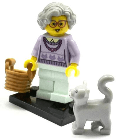 LEGO Grandma, Series 11 (Complete Set with Stand and Accessories) (col11-14) set, 2013
