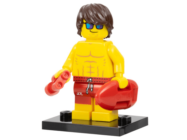 LEGO Lifeguard, Series 12 (Complete Set with Stand and Accessories) (col12-7) set, 2014