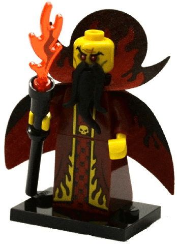 LEGO Evil Wizard, Series 13 (Complete Set with Stand and Accessories) (col13-10) set, 2015