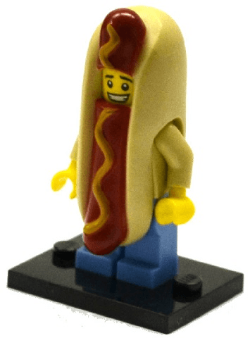 LEGO Hot Dog Man, Series 13 (Complete Set with Stand and Accessories) (col13-14) set, 2015