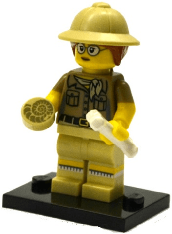 LEGO Paleontologist, Series 13 (Complete Set with Stand and Accessories) (col13-6) set, 2015