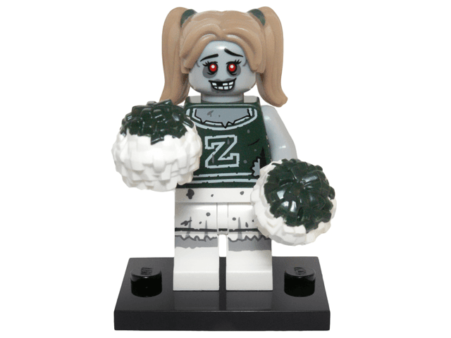 LEGO Zombie Cheerleader, Series 14 (Complete Set with Stand and Accessories) (col14-8) set, 2015