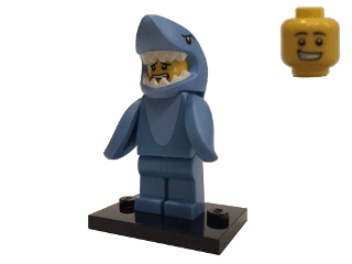 LEGO Shark Suit Guy, Series 15 (Complete Set with Stand and Accessories) (col15-13) set, 2016