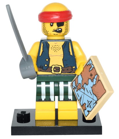 LEGO Scallywag Pirate, Series 16 (Complete Set with Stand and Accessories) (col16-9) set, 2016