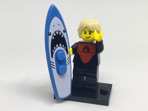 LEGO Pro Surfer, Series 17 (Complete Set with Stand and Accessories) (col17-1) set, 2017