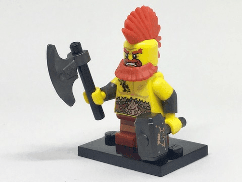 LEGO Battle Dwarf, Series 17 (Complete Set with Stand and Accessories) (col17-10) set, 2017