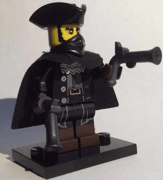 LEGO The Mystery Man (Highwayman), Series 17 (Complete Set with Stand and Accessories) (col17-16) set, 2017