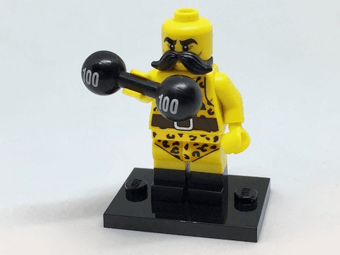 LEGO Circus Strongman, Series 17 (Complete Set with Stand and Accessories) (col17-2) set, 2017