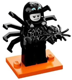 LEGO Spider Suit Boy, Series 18 (Complete Set with Stand and Accessories) (col18-9) set, 2018