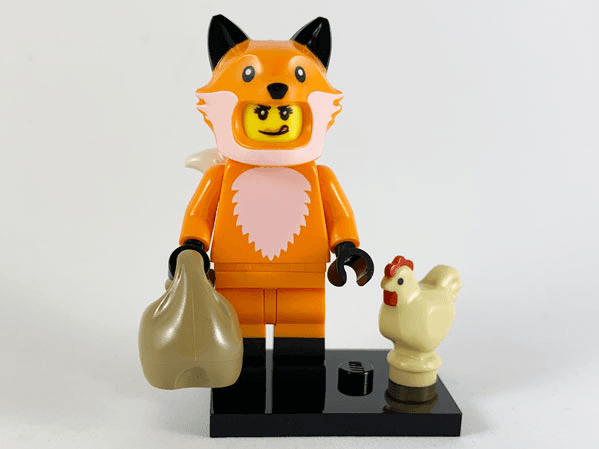 LEGO Fox Costume Girl, Series 19 (Complete Set with Stand and Accessories) (col19-14) set, 2019