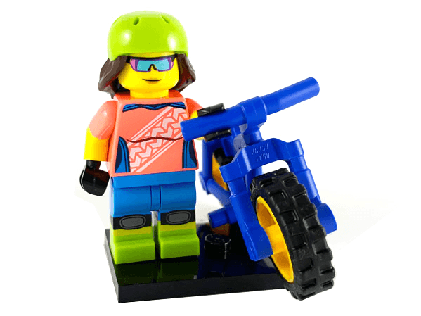 LEGO Mountain Biker, Series 19 (Complete Set with Stand and Accessories) (col19-16) set, 2019
