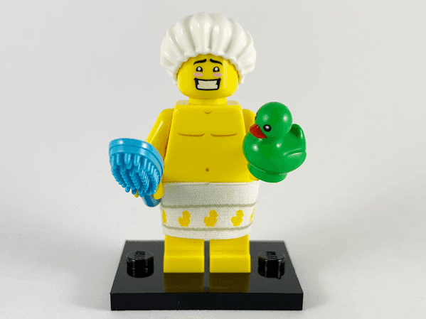 LEGO Shower Guy, Series 19 (Complete Set with Stand and Accessories) (col19-2) set, 2019