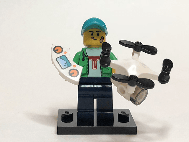 LEGO Drone Boy, Series 20 (Complete Set with Stand and Accessories) (col20-16) set, 2020