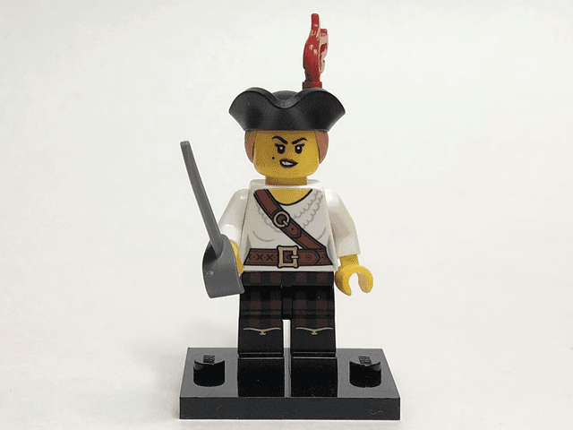 LEGO Pirate Girl, Series 20 (Complete Set with Stand and Accessories) (col20-5) set, 2020