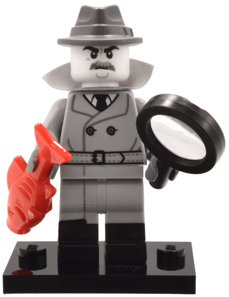 LEGO Film Noir Detective, Series 25 (Complete Set with Stand and Accessories) (col25-1) set, 2024