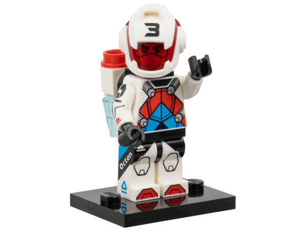 LEGO Jetpack Racer, Series 27 (Complete Set with Stand and Accessories) (col27-3) set, 2025