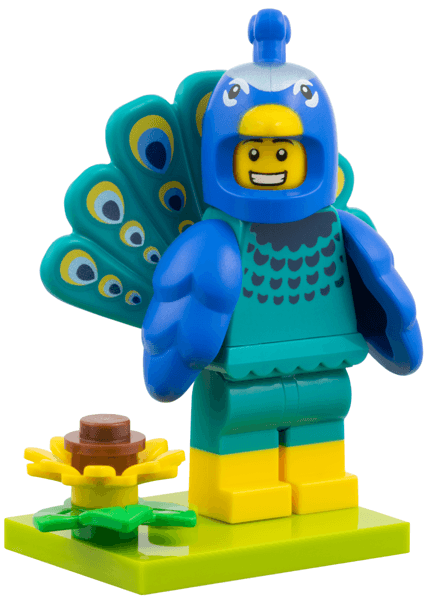 LEGO Peacock Costume Fan, Series 28 (Complete Set with Stand and Accessories) (col28-1) set, 2026