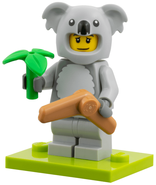LEGO Koala Costume Fan, Series 28 (Complete Set with Stand and Accessories) (col28-6) set, 2026