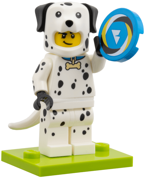 LEGO Dalmatian Costume Fan, Series 28 (Complete Set with Stand and Accessories) (col28-7) set, 2026