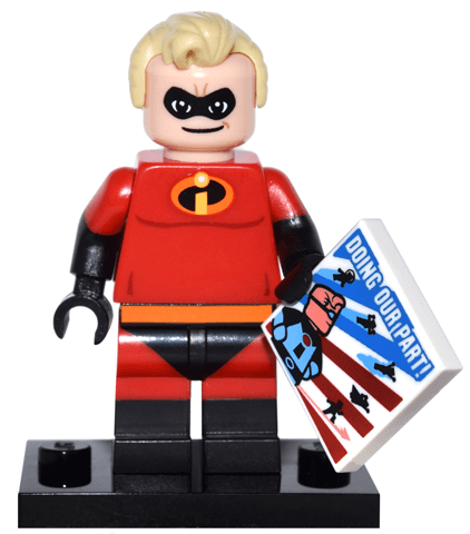 LEGO Mr. Incredible, Disney, Series 1 (Complete Set with Stand and Accessories) (coldis-13) set, 2016