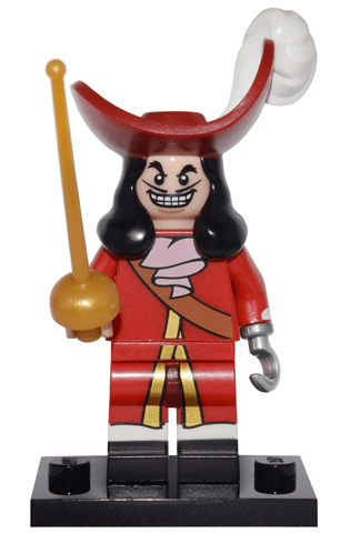 LEGO Captain Hook, Disney, Series 1 (Complete Set with Stand and Accessories) (coldis-16) set, 2016