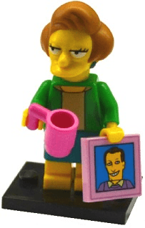 LEGO Edna Krabappel, The Simpsons, Series 2 (Complete Set with Stand and Accessories) (colsim2-14) set, 2015