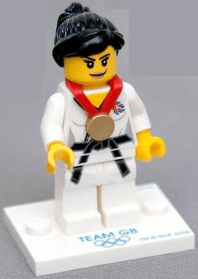 LEGO Judo Fighter, Team GB (Complete Set with Stand and Accessories) (coltgb-4) set, 2012