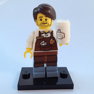 LEGO Larry the Barista, The LEGO Movie (Complete Set with Stand and Accessories) (coltlm-10) set, 2014