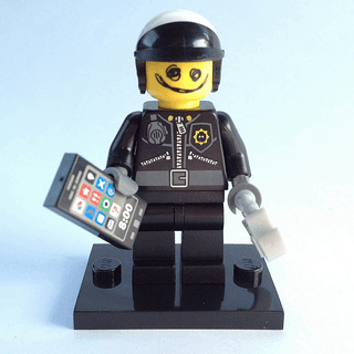 LEGO Scribble-Face Bad Cop, The LEGO Movie (Complete Set with Stand and Accessories) (coltlm-7) set, 2014