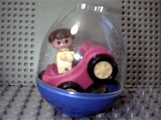 LEGO Egg Fun, Blue - Boy with Car (Complete Set) (eggfun-1) set, 2000