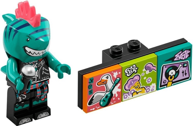 LEGO Shark Singer, Vidiyo Bandmates, Series 1 (Complete Set with Stand and Accessories) (vidbm01-3) set, 2021