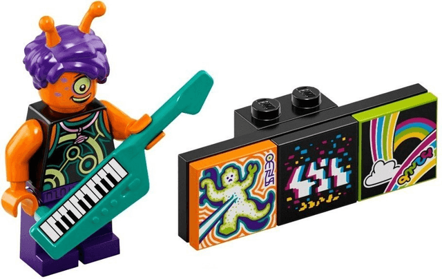 LEGO Alien Keytarist, Vidiyo Bandmates, Series 1 (Complete Set with Stand and Accessories) (vidbm01-9) set, 2021