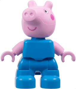 Duplo Figure Lego Ville, George Pig - Dark Azure Plain Outfit (6475099)