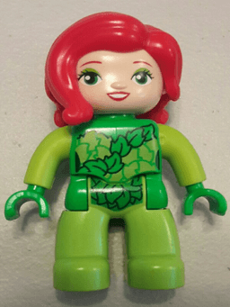 Duplo Figure Lego Ville, Poison Ivy, Lime Arms, Bright Green Hands (6210357)