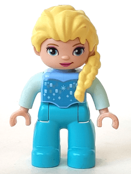 Duplo Figure Lego Ville, Disney Princess, Elsa, Medium Azure Legs (6269877)