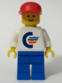 Color Line - White Torso (Sticker) with White Arms, Blue Legs, Red Cap