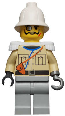 Lord Sam Sinister / Baron von Barron - Tan Shirt, Light Gray Legs, White Pith Helmet, White Epaulettes