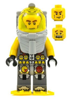 Atlantis Diver 1 - Axel - With Yellow Flippers and Trans-Yellow Visor