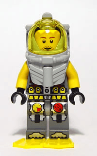 Atlantis Diver 4 - Lance Spears - With Yellow Flippers and Trans-Yellow Visor