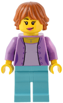 Traveler - Female, Medium Lavender Jacket, Medium Azure Legs, Dark Orange Hair